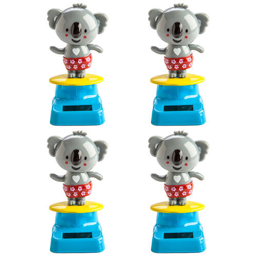 4PK Outback Mates Solar Dancing Koala Desk Car Dashboard Decoration Figure
