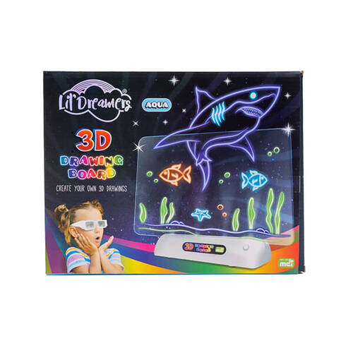 Lil Dreamers Illuminate 3D Draw Board Art Set - Aqua 6y+