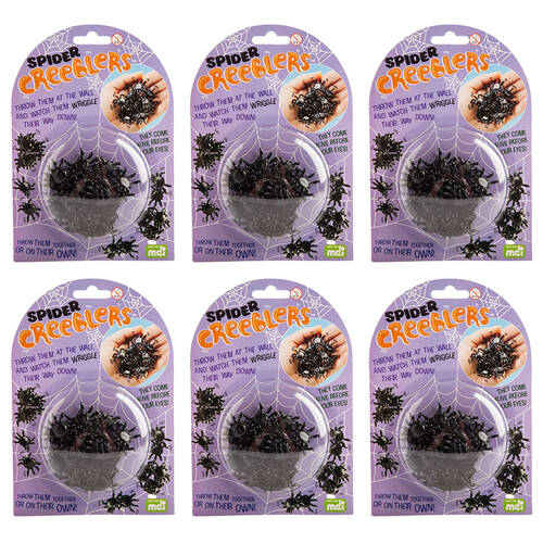 6PK MDI Creeblers Spider Crawlies Kids Sensory/Tactile Play Toy Black 3y+