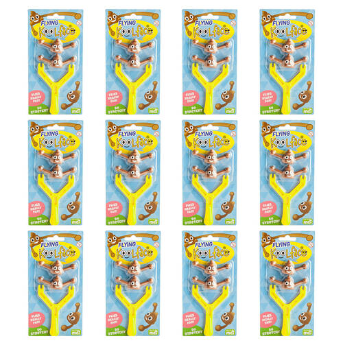 12PK Koolface Flying Smiling Poo Funny Flying Emoji Toy 10x19.5cm 5y+