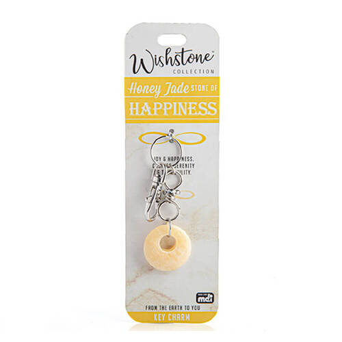 Wishstone Honey Jade Bag Key Charm Stone Of Happiness