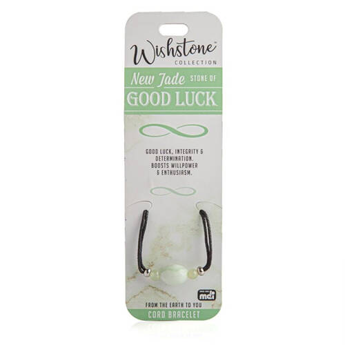 Wishtone Collection New Jade Goodluck Cord Bracelet 5x9cm - Green