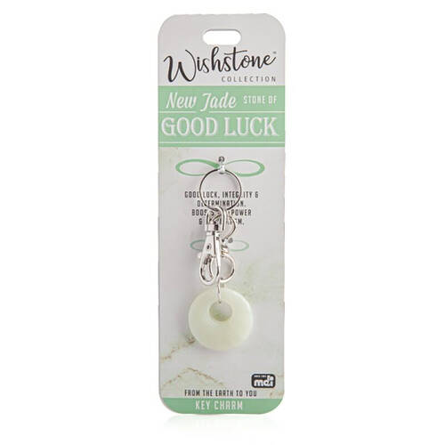 Wishtone Collection New Jade Goodluck Key Charm 3x11.5cm - Green