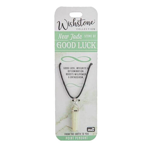 Wishtone Collection New Jade Goodluck Point Pendant 1x18cm - Green