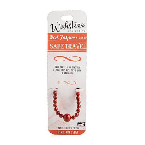 Wishstone Red Jasper Stone Beaded Bracelet Women's Jewellery 4x6x1cm