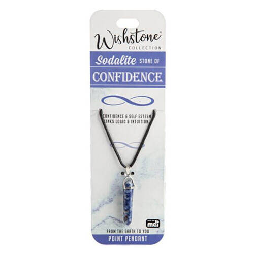 Wishstone Sodalite Point Pendant Necklace Women's Accessories Blue