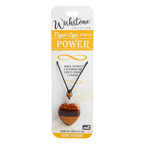 Wishstone Tiger Eye Heart Pendant Jewellery Necklace Women's Accessories