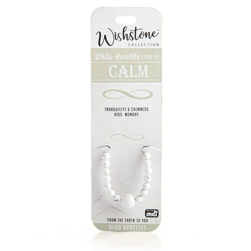 Wishstone White Howlite Bead Bracelet Bangle Charm Women's Accessories