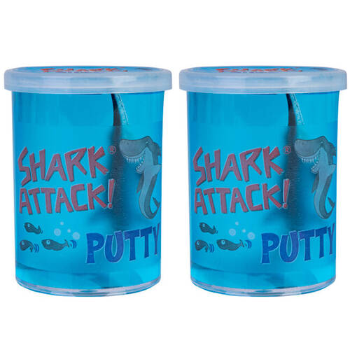4PK MDI SharkBay Surprise Shark Putty Slime Jar Kids Toy 5.9x5.9x7.6cm Assorted