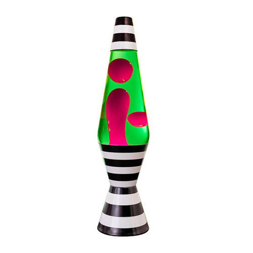 Mystical Worlds Diamond Motion Lamp Bedside Tabletop Decor - B&W Stripes
