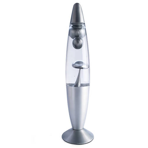 MDI Metallic Motion Lava Lamp Decorative Light 10x41cm - Silver