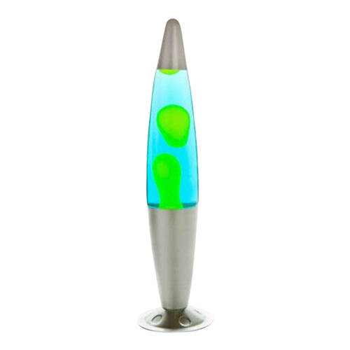 MDI Peace Motion Lamp Lava Bedroom Night Light 10x41cm Silver/Yellow/Blue
