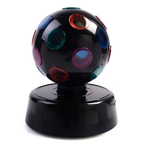 MDI Disco Ball Rotating LED Party Light 13.5cm - Black