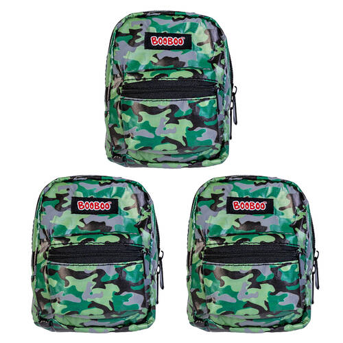 3PK MDI BooBoo Backpack Minis Ref Camo Grey Mini Bag 11x15cm 3y+