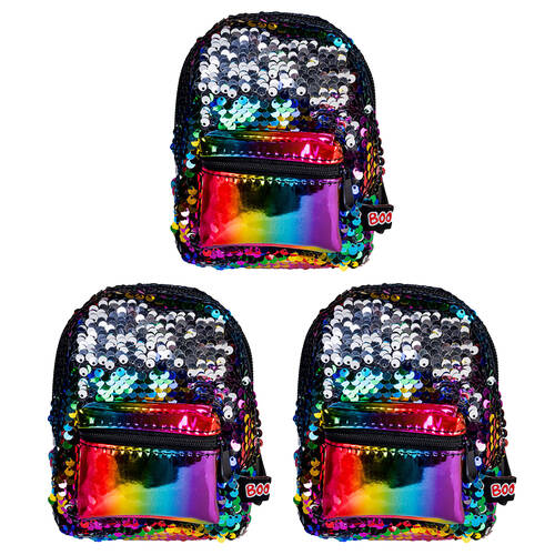 3PK MDI BooBoo Backpack Minis Sequin Aurora Mini Bag 11x13cm 3y+