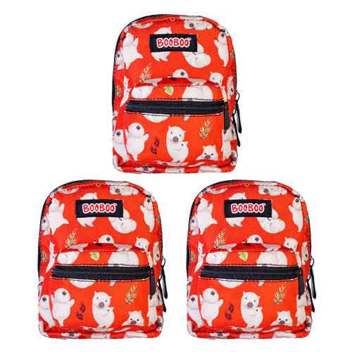 3PK MDI BooBoo Backpack Minis Wombat Mini Bag/Purse 11x15cm 3y+