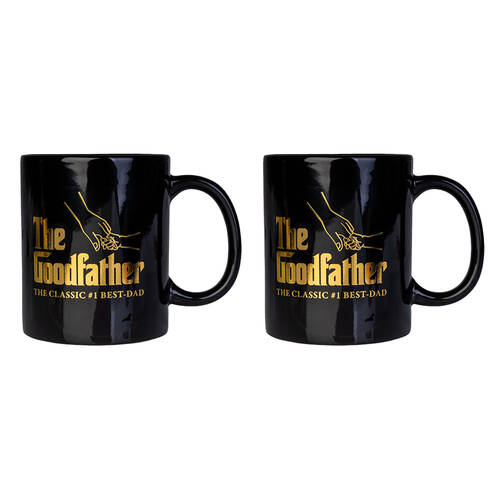 2PK MDI Ceramic Coffee Mug Drinkware 115x95mm Black - Dad