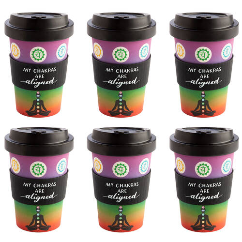6PK Eco-To-Go Eco-To-Go Bamboo 470ml Travel Cup 6.5x14.5cm Chakra