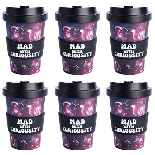 6PK Mad Cat Eco-To-Go Bamboo 470ml Travel Cup 6.5x14.5cm Mad Cat