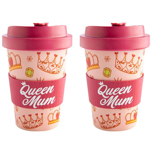 2PK Eco-To-Go Eco-To-Go Bamboo 470ml Travel Cup 6.5x14.5cm Queen Mum