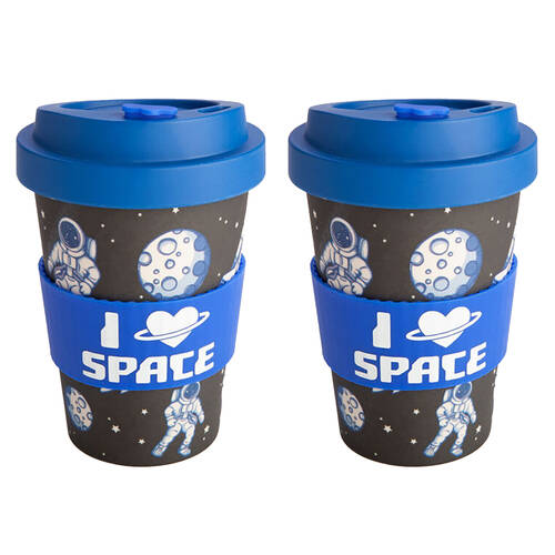 2PK Eco-To-Go Bamboo 470ml Travel Cup 6.5x14.5cm Space