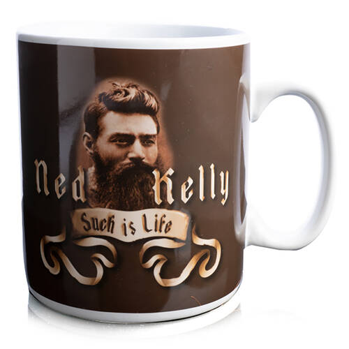 Outback Mates Giant Mug Bushranger Ned Coffee Mug Classic Brown