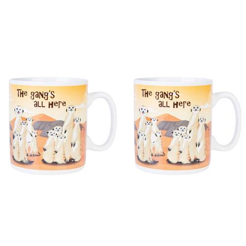 2PK MEERKAT Giant Mug Meerkat Home/Kitchen Drinkware Ceramic Coffee Mug 
