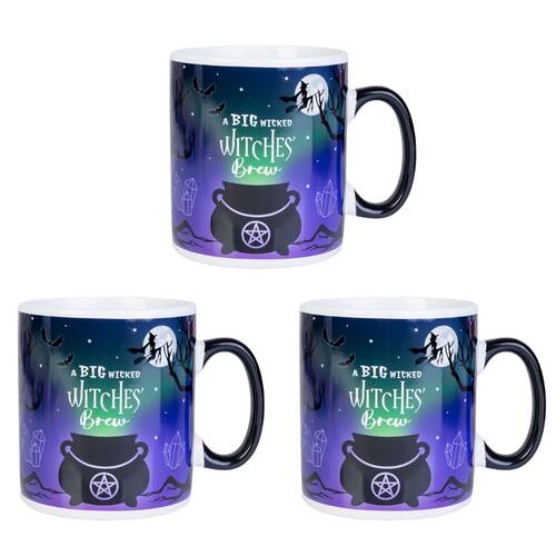 3PK MDI Giant Mug Witches Cauldron Drinkware Coffee Mug Purple