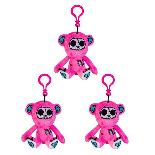 3PK Gus Fink Studio Plush Keychain Hanging Bag Accessory Grim St Bear
