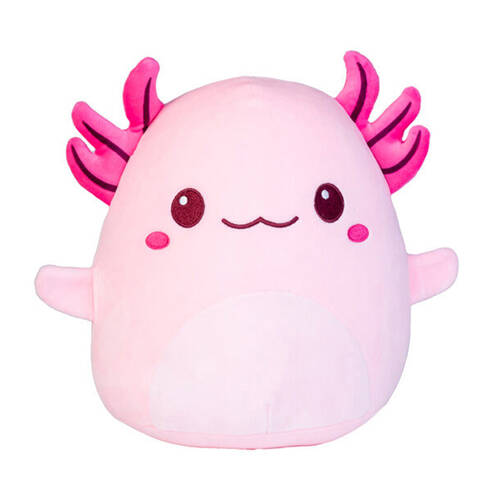 Smooshos Pal Squishy Super Soft Velour Plushie Kids Toy 22x16x22cm Axolotl