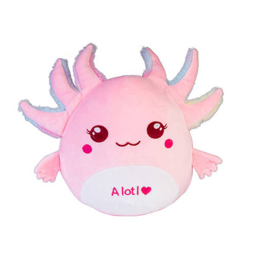Smooshos Pal Squishy Super Soft Velour Plushie Kids Toy 22x16x22cm Axolotl