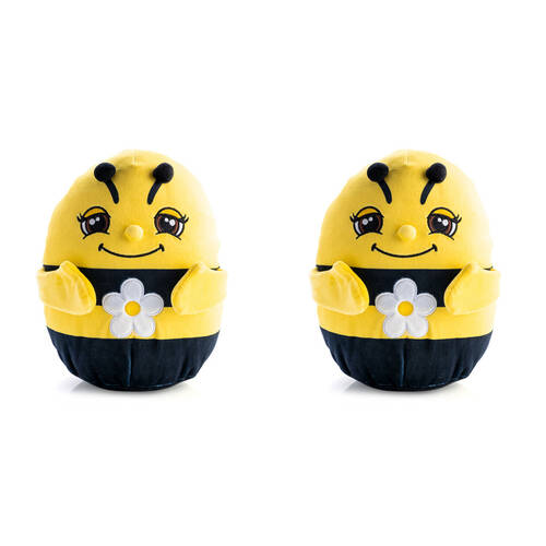 2x Smooshos Pal Squishy Soft Velour Plushie Kids Toy 22x16x22cm Joybee Bee