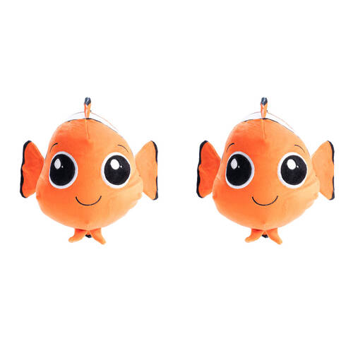 2PK Smooshos Pal Squishy Super Soft Velour Plushie Kids Toy 22x16x22cm Clownfish