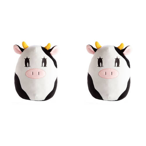 2PK Smooshos Pal Squishy Super Soft Velour Plushie Kids Toy 22x16x22cm Cow