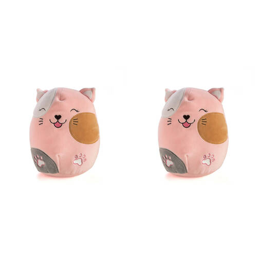 2PK Smooshos Pal Squishy Super Soft Velour Plushie Kids Toy 22x16x22cm Cat