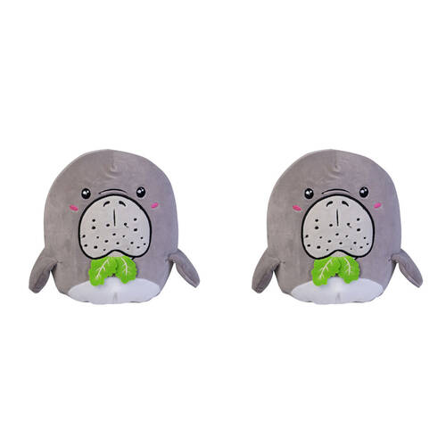 2PK Smooshos Pal Squishy Super Soft Velour Plushie Kids Toy 22x16x22cm Dugong