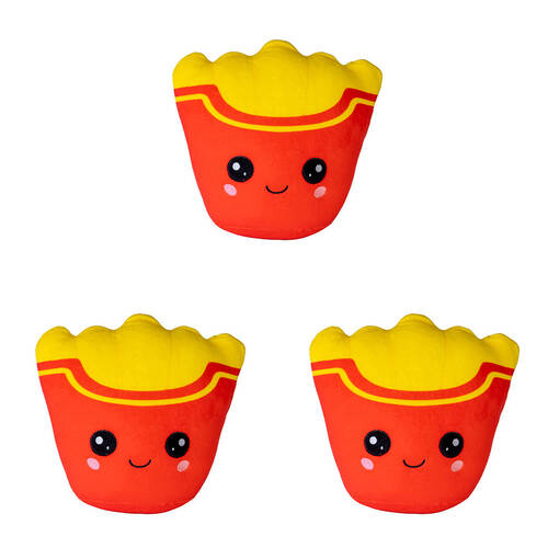 3PK Smooshos Pal Squishy Super Soft Velour Plushie Kids Toy 22x16x22cm Fries
