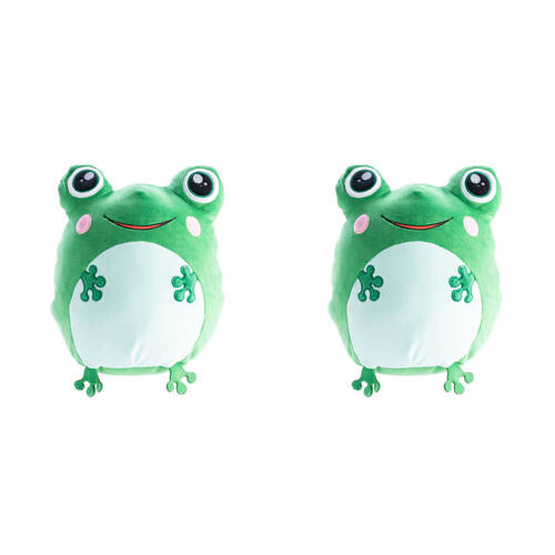 2PK Smooshos Pal Squishy Super Soft Velour Plushie Kids Toy 22x16x22cm Frog
