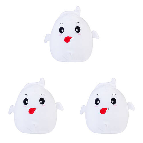 3PK Smooshos Pal Squishy Super Soft Velour Plushie Kids Toy 22x16x22cm Ghost