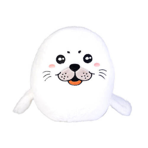 Smooshos Pal Squishy Velour Plushie Kids Toy 22x16x22cm Harp Seal Pup