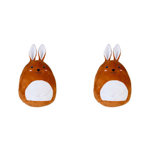 2PK Smooshos Pal Squishy Super Soft Velour Plushie Kids Toy 22x16x22cm Kangaroo