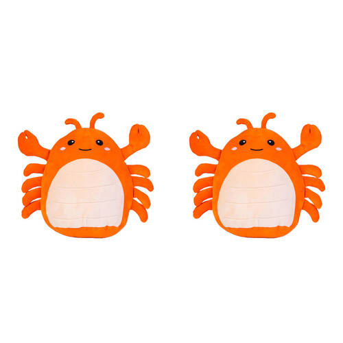 2PK Smooshos Pal Squishy Super Soft Velour Plushie Kids Toy 22x16x22cm Lobster