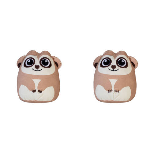2PK Smooshos Pal Squishy Super Soft Velour Plushie Kids Toy 22x16x22cm Meerkat