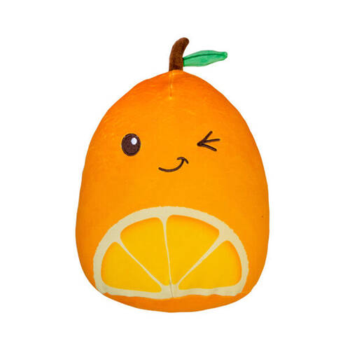 Smooshos Pal Squishy Velour Plushie Kids Toy 22x16x22cm Orange Fruit