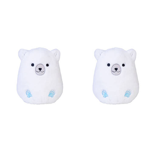 2x Smooshos Pal Squishy Soft Velour Plushie Kids Toy 22x16x22cm Polar Bear