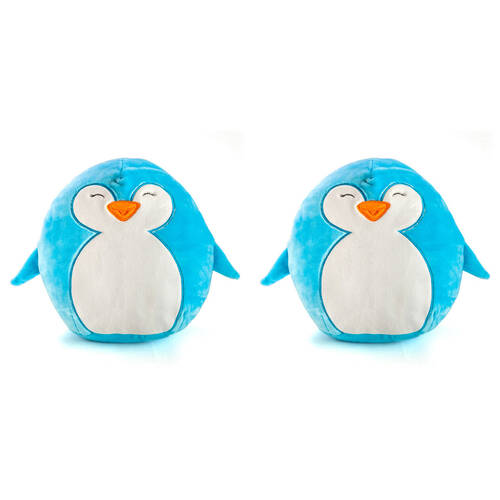 2PK Smooshos Pal Squishy Velour Plushie Kids Toy 22x16x22cm Penguin Island