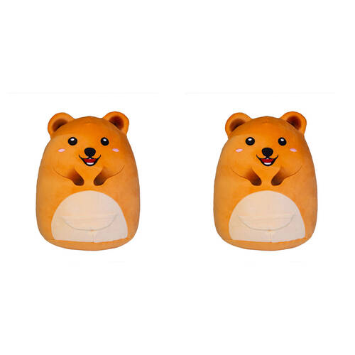 2PK Smooshos Pal Squishy Super Soft Velour Plushie Kids Toy 22x16x22cm Quokka