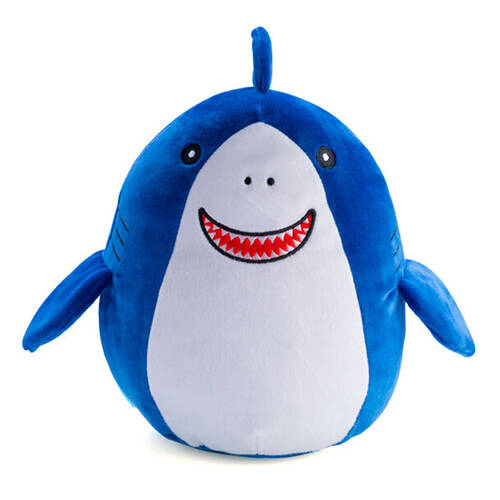 Smooshos Pal Squishy Super Soft Velour Plushie Kids Toy 22x16x22cm Shark Bay