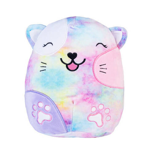 Smooshos Pal Squishy Velour Plushie Kids Toy 22x16x22cm Tie Dye Cat