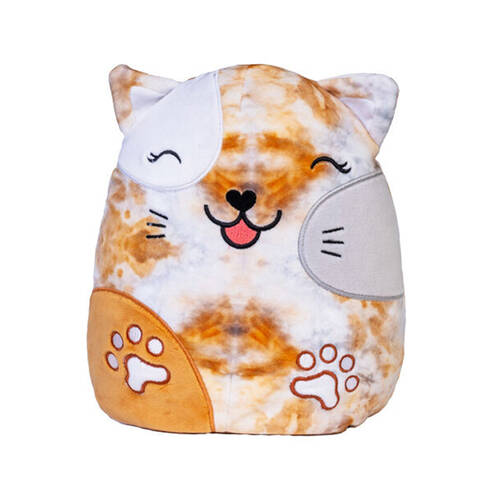 Smooshos Pal Squishy Velour Plushie Kids Toy 22x16x22cm Tie Dye Cat V2